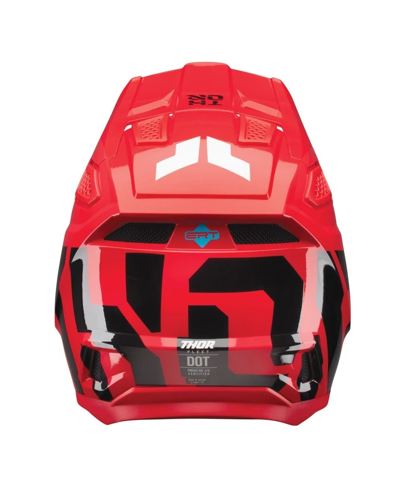 Casco completo Thor Fleet juvenil - rojo forja - talla mediana para niños 0111-1684 Foto 3 de 4
