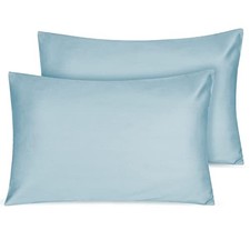 Organic Cotton Toddler Pillowcase 2 Pack, 14 x 20 Travel Pillow Sterling Blue