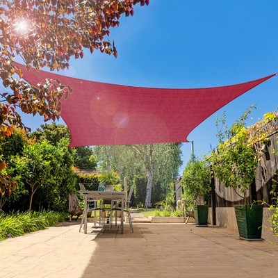 Permeable Shade Sail Patio Awning Outdoor Garden Pool Sun Canopy Shelter Cover