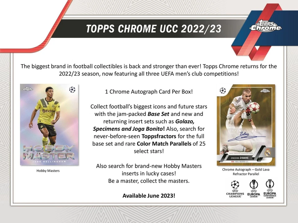 2022/23 TOPPS CHROME UEFA CLUB COMPETITIONS SOCCER HOBBY BOX - Image 3 of 4