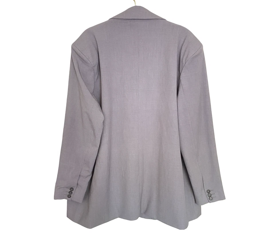 Blazer Abercrombie & Fitch Boyfriend Gris Grande Calce Relajado Chaqueta XL Foto 2 de 4