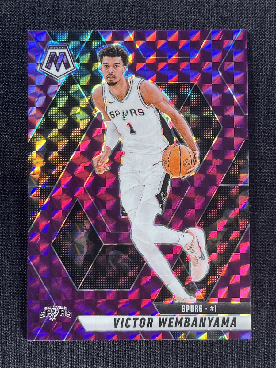2024-25 Panini Mosaic Victor Wembanyama #31 Purple Mosaic Prizm Spurs /99
