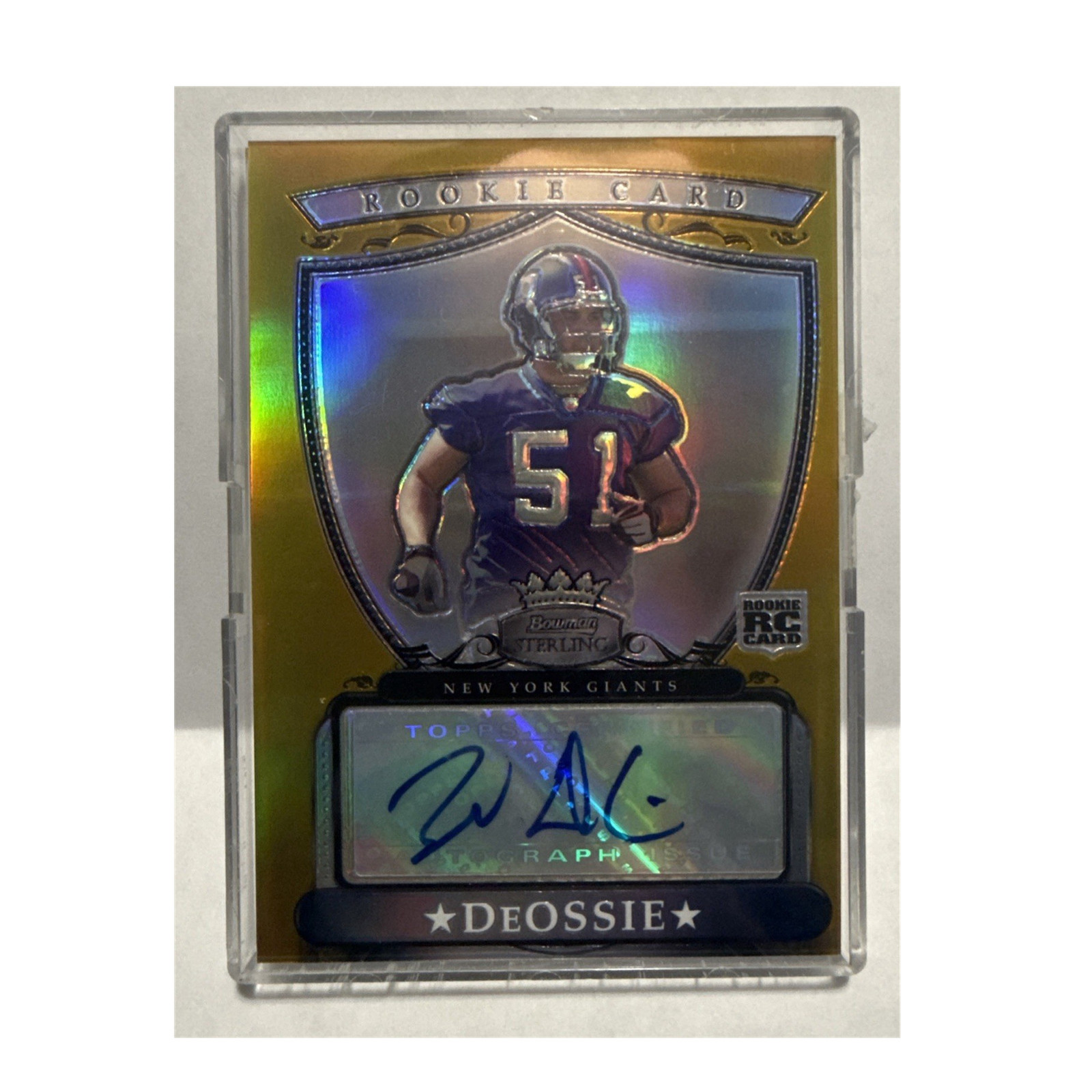 Zak DeOssie Bowman Sterling #ZD Autograph