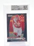 GEORGE KARLAFTIS 2024 PRIZM BLACK SHIMMER FOTL 1/1 #142 CHIEFS BGS 8.5 Q5540