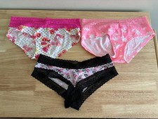 Victoria's Secret Vintage Lace Waist Cotton Panties Summer Beach Set Size Small