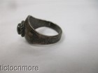 VINTAGE ZUNI INDIAN SNAKE EYE TURQUOISE DOME RING STERLING — photo 3