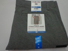 IRON CO. Stretch Hybrid Cargo Shorts Gray Size 38 NEW