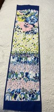 Paoli Vintage Colorful Polyester Neck Scarf Made In Japan Rectangle 11  X 45  