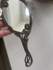 French Antique Bronze Art Nouveau Child's Mirror One Of A Kind Lovely Look — photo 7