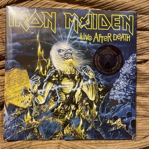 Iron Maiden Live After Death 40th Anniversary 2 LP 1 Blue 1 Yellow Vinyl SEALED