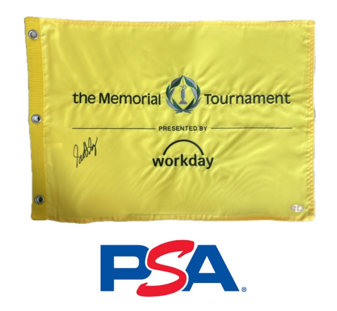 Scottie Scheffler Signed Memorial Tournament Pin Flag Autographed PSA/DNA COA