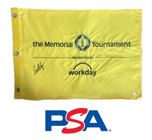 Scottie Scheffler Signed Memorial Tournament Pin Flag Autographed PSA/DNA COA