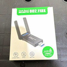 AX900 WiFi 6 USB 3.0 Dual-Band Adapter w/ Bluetooth 900 Mbps Black