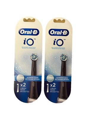 Oral-B iO Ultimate Clean Replacement Brush Heads Black - 4 Count