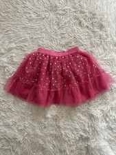 DISNEY Minnie Mouse Girls  Pink Tulle Polka Dot Skirt Size 6