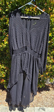 Torrid Black Long Sleeve Sheer Midi Dress Size 1