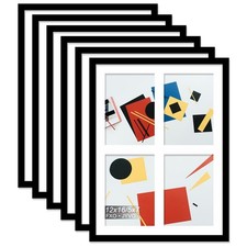 5x7 Picture Frame Collage Set of 6, Display 4 5x7 Picture Collage or 12x16 Ph...