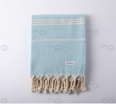 NEW NWT Aqua Blue Turkish Style Beach Towel Quick Dry Sand Free Lightweight