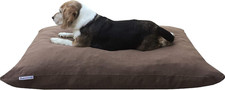 36x29 Dog Bed Cover Set Denim Washable Waterproof Inner Cover No Filling Brown