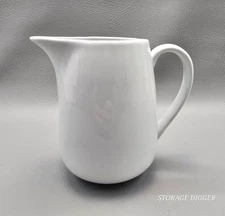 Vintage Galvani White Porcelain Creamer Pitcher 6.25" Tall, Made in Italy