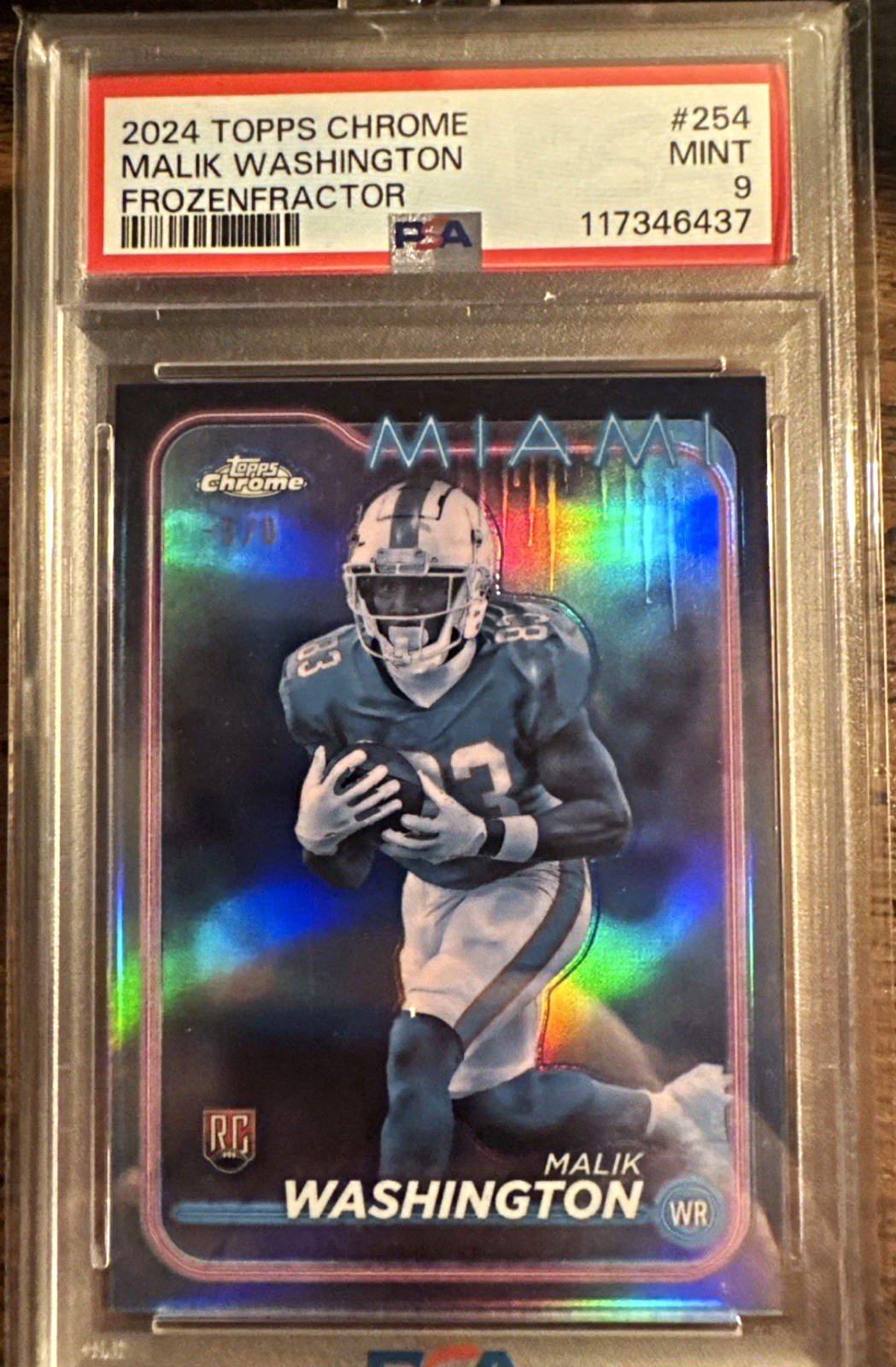Malik Washington Topps Chrome #254 Frozenfractor