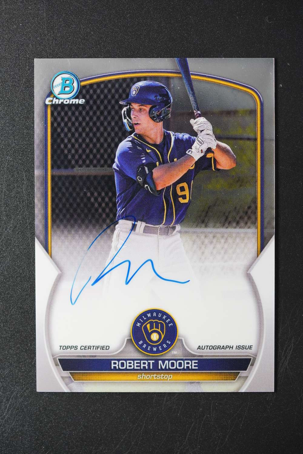 Robert Moore 2023 Topps Bowman Chrome Prospect Autographs Base #CPA-RME -HD