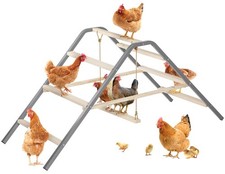 Chicken Roosting Bar-Solid Wood and Rustproof Iron Design, Chicken Perch with...