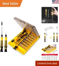 Precision Screwdriver Kit with Tweezers & Extension Shaft - 45 Tools Included