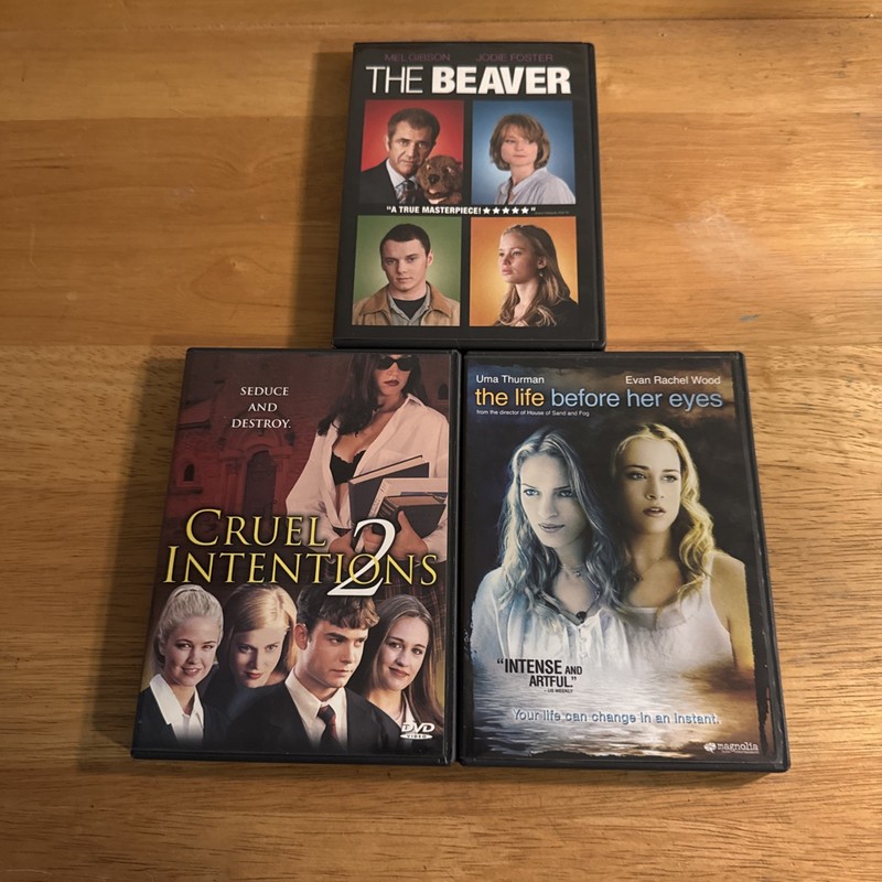 The Beaver, The Life Before Her Eyes, Cruel Intentions 2 (3 DVDs)