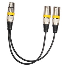 Balanced XLR Y Splitter Cable 1 Female to 2 Male Zinc Alloy Microphone Patch