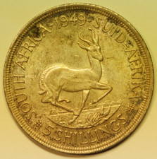 mw29763 South Africa Silver Crown - 5 Shillings 1949  George VI   KM#40.1