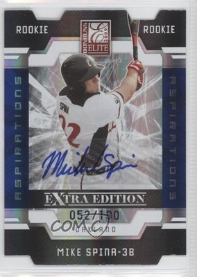 2009 Donruss Elite Extra Edition Aspirations Signatures /100 Mike Spina Auto 0a2