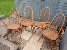 Ercol 365 Quaker Dining Chairs X 4 Light Mid Century Retro