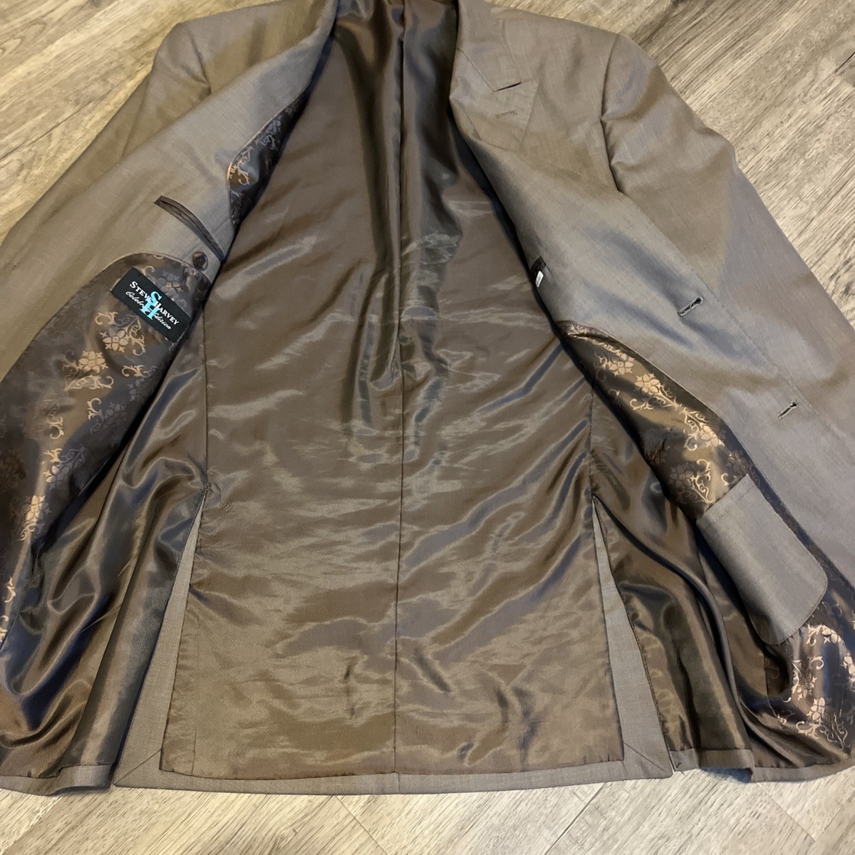 Men's Steve Harvey Celebrity Edition  Blazer 42L Suit Jacket Medium Brown View 2