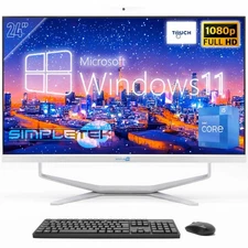 All IN One 24 " FHD Touch i5 12° Gen WIN11 RAM 32GB SSD 2TB PC Fixed Webcam 2K