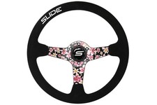 Sportlenkrad steering wheel DRIFT KJS 350 mm Wildleder Hydrografik Offset: 90 mm