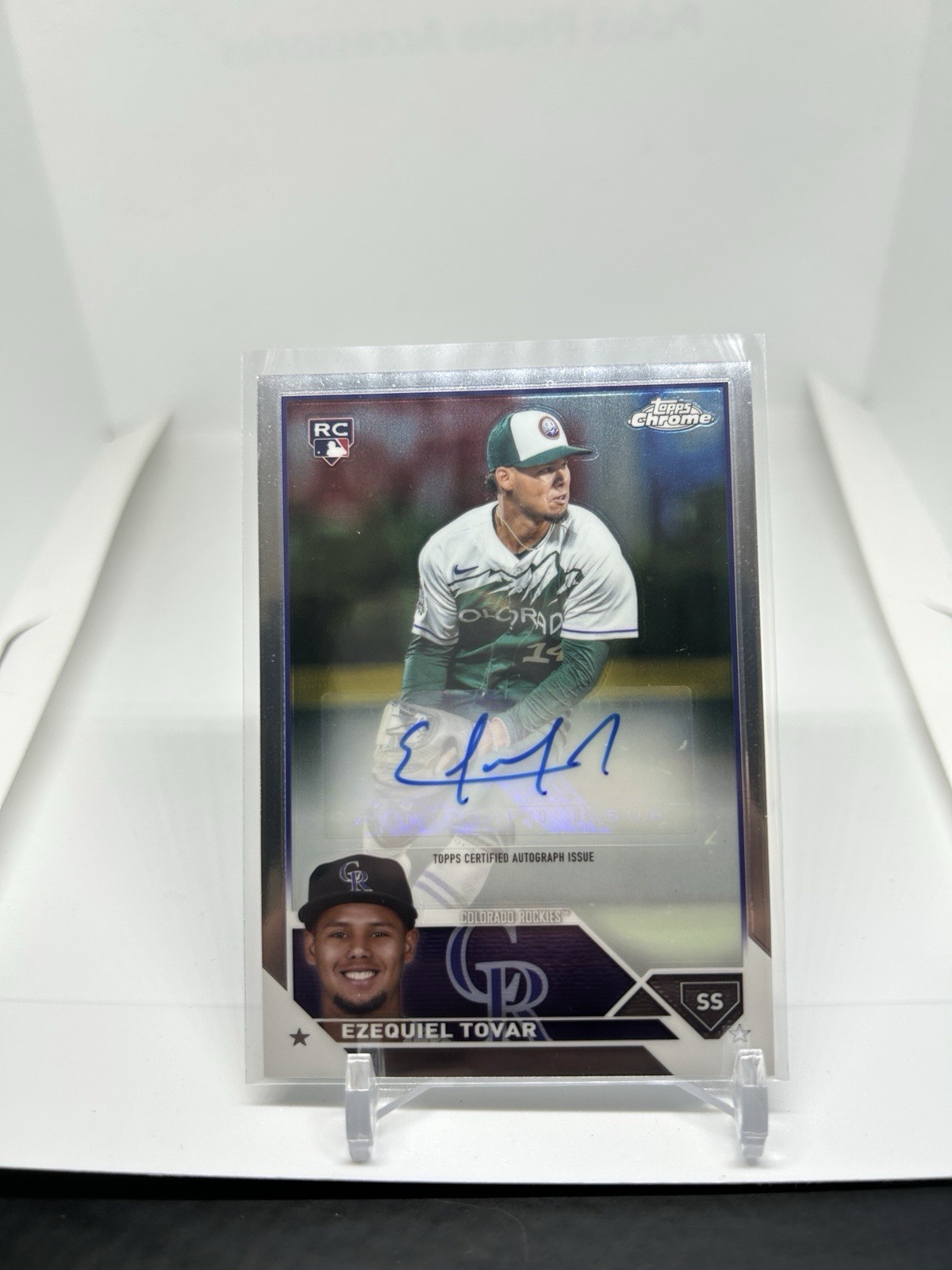 2023 Topps Chrome Update Series - Autographs Ezequiel Tovar #AC-ET (AU, RC)