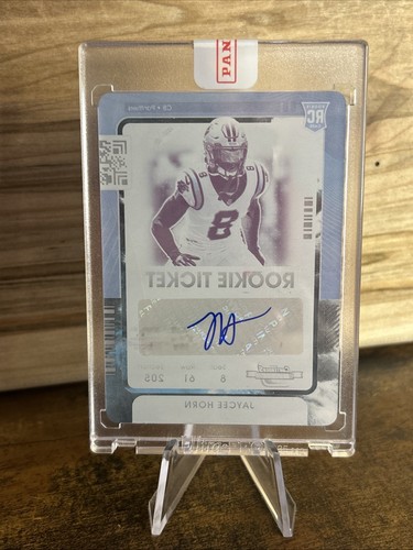 Jaycee Horn 2021 Panini Contenders Optic #/1 Printing Plate Rookie Auto Panthers