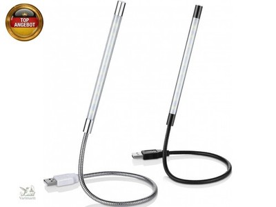 Weewooday 2 Stücke USB LED Lampe Schwanenhals Leselampen Flexible Tastatur