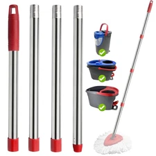 4-Section Spin Mop Handle- 2.5-5 Foot Mop Stick Only Compatible with Ocedar M...