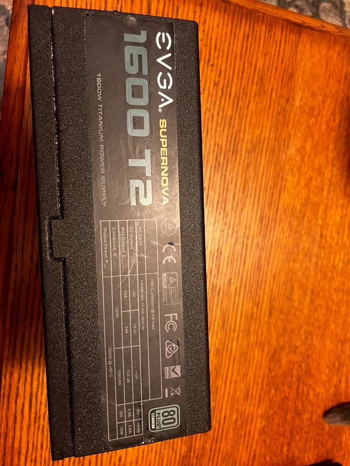 EVGA Supernova 1600 T2 80 Titanium 1600w Power Supply 10 YR PSU - Image 2 of 4