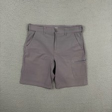 Huk Fishing Cargo Shorts Mens Large Gray Hybrid Pockets Outdoor Nature Casual