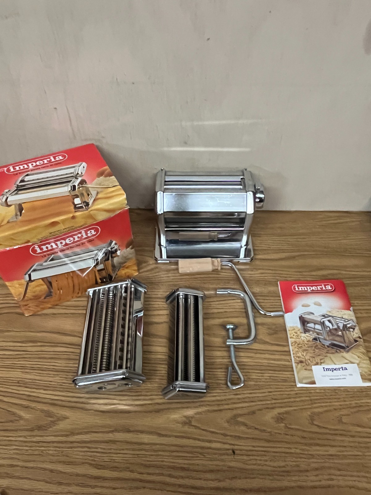 Imperia Italian Made Manual Pasta Machine/Maker Stainless/Re