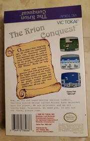 THE KRION CONQUEST Nintendo NES, 1990 Original Owner Sale