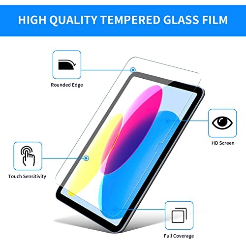 2 Pack Tempered Glass Screen Protector for iPad 2 Pack for iPad 10th Gen 10.9" - 第 7/7 張圖片