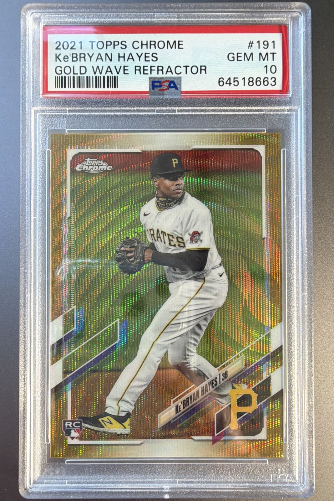 2021 Topps Chrome - Ke'Bryan Hayes #191 Gold Wave Refractor /50 (RC)