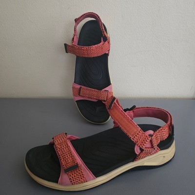 ECCO 47 Offroad Mens Sandals Orange Pink Adjustable Straps Hiking Walking 13M
