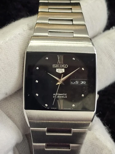Rare Vintage 1984 SEIKO 5 21J Auto Arabic Date 4227-00B0 Runs *READ*