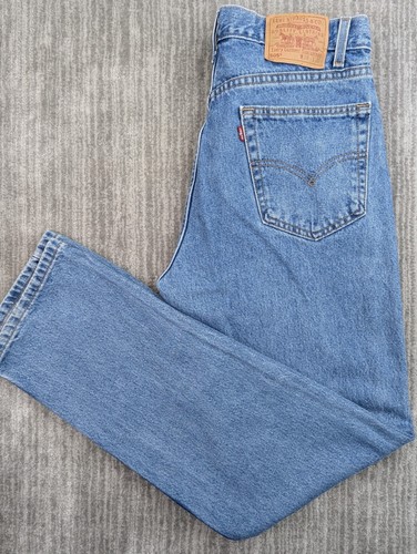 Vintage Levis 505 Jeans Mens 32x32 Denim Light Wash Made In USA Y2K Red Tab