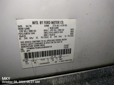 LEFT REAR UPPER CONTROL ARM OEM 13-19 FORD EXPLORER